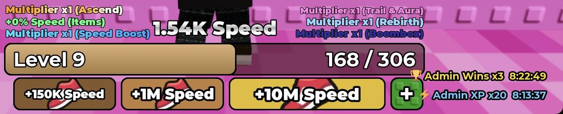 The in-game info on how Level XP and Speed work