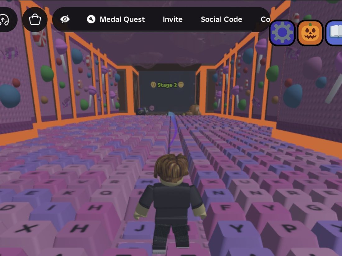 The Stage 2 gate at the end of the keyboard corridor