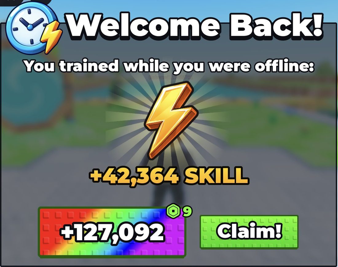 Offline training reward when you rejoin