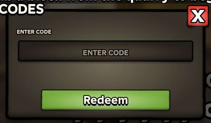 Type your code into the ENTER CODE box, then press Redeem