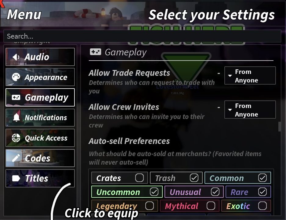 Auto-sell Preferences lets you choose which rarities get sold