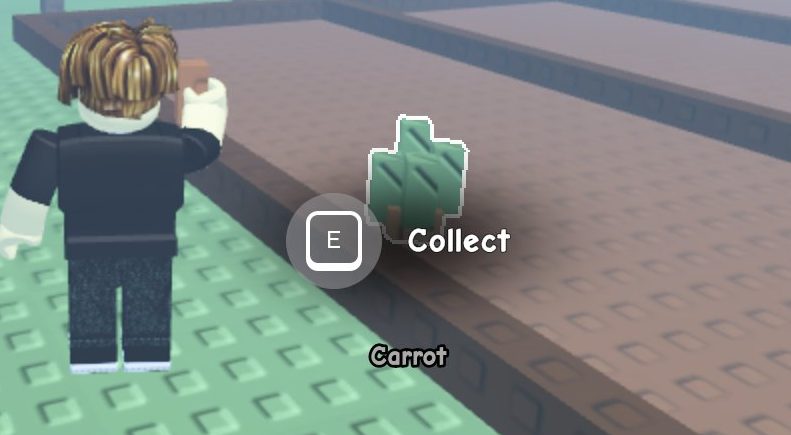 The [E] Collect prompt on a grown crop
