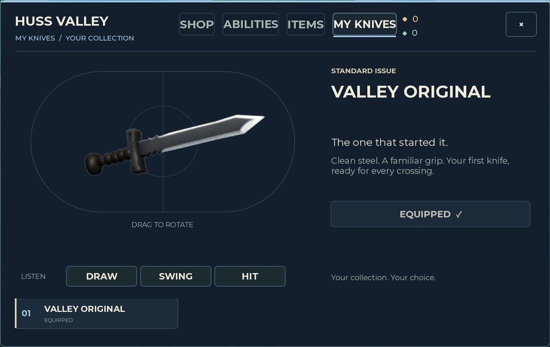 The Valley Original in the knife collection
