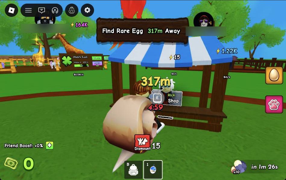 Click Use Radar, then follow the distance marker to the egg