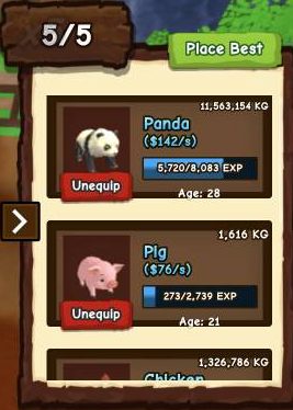 Click Place Best after levelling up to keep your top earners placed